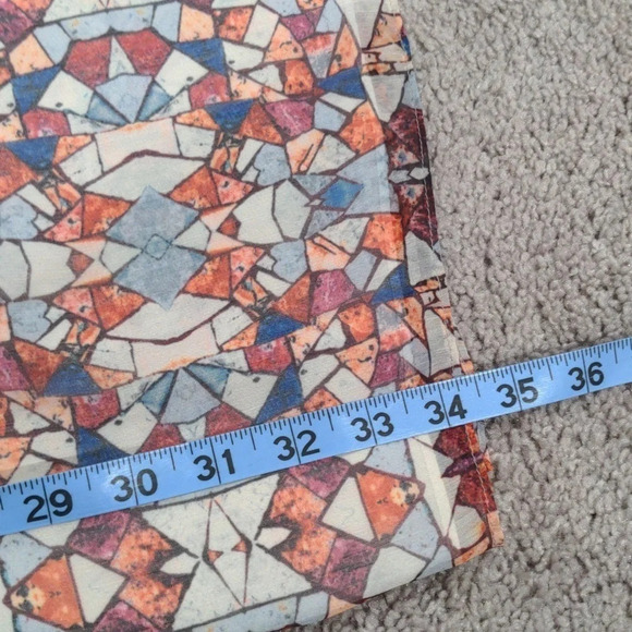 Waverly Grey Stained Glass Wrap Dress 2 V-Neck sheer lightweight above the knee - Picture 11 of 11